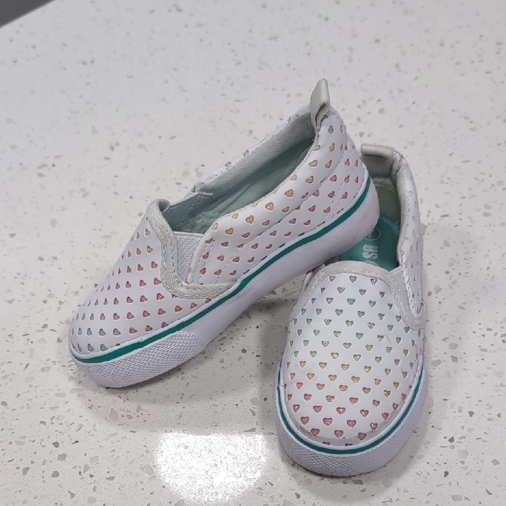 Kids Slip-On Shoes with Heart Pattern